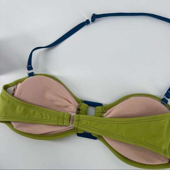 NWT-Newport‎ news bikini top Green & Teal size 4 - Picture 3 of 9